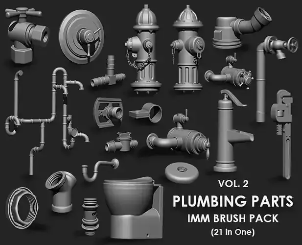 Plumbing Parts IMM Brush Pack 21 in One Vol2