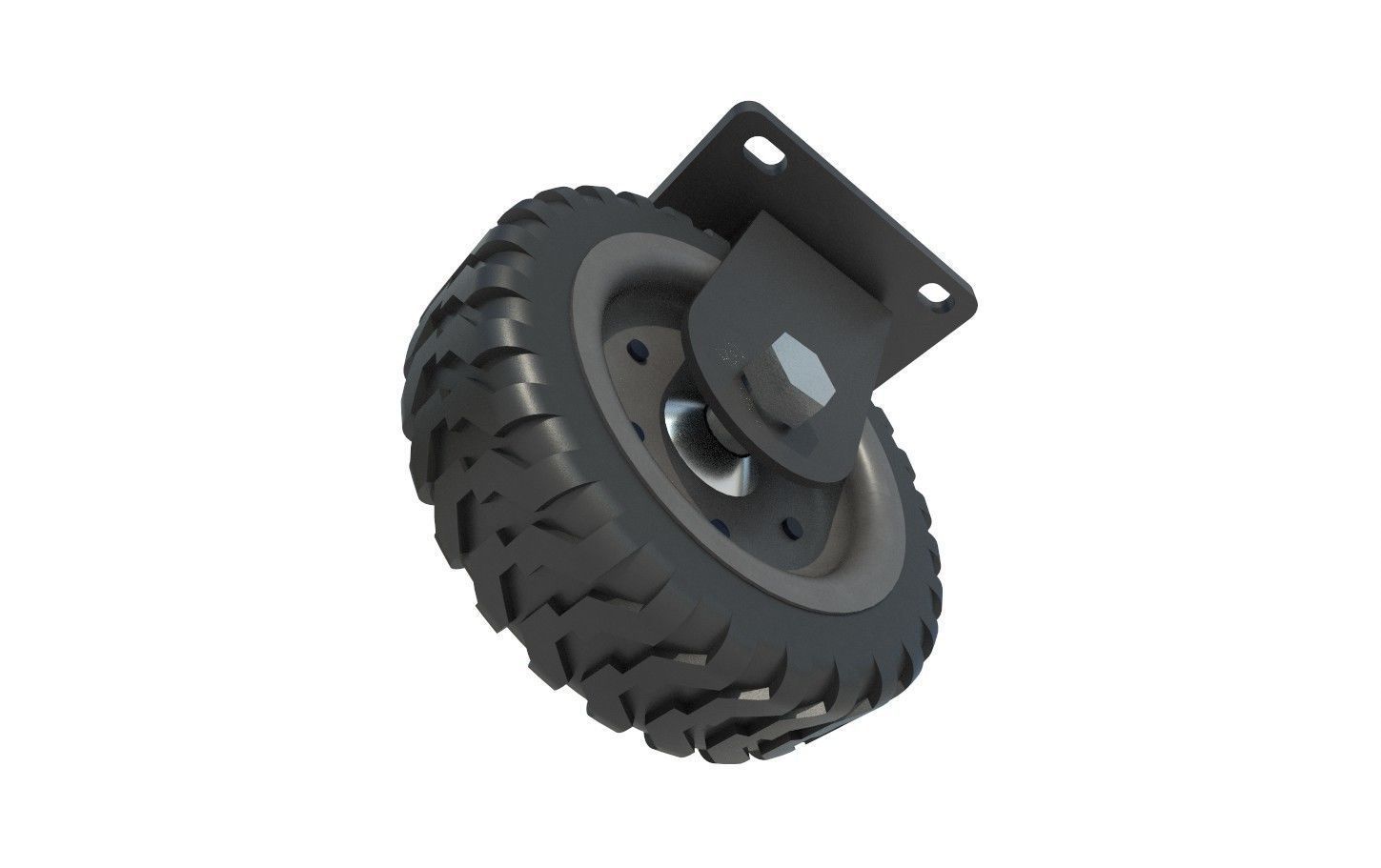 Caster Wheel M4 Low-poly 3D model_8