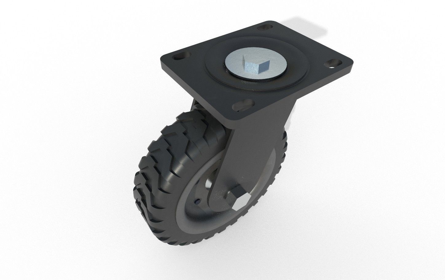 Caster Wheel M4 Low-poly 3D model_1