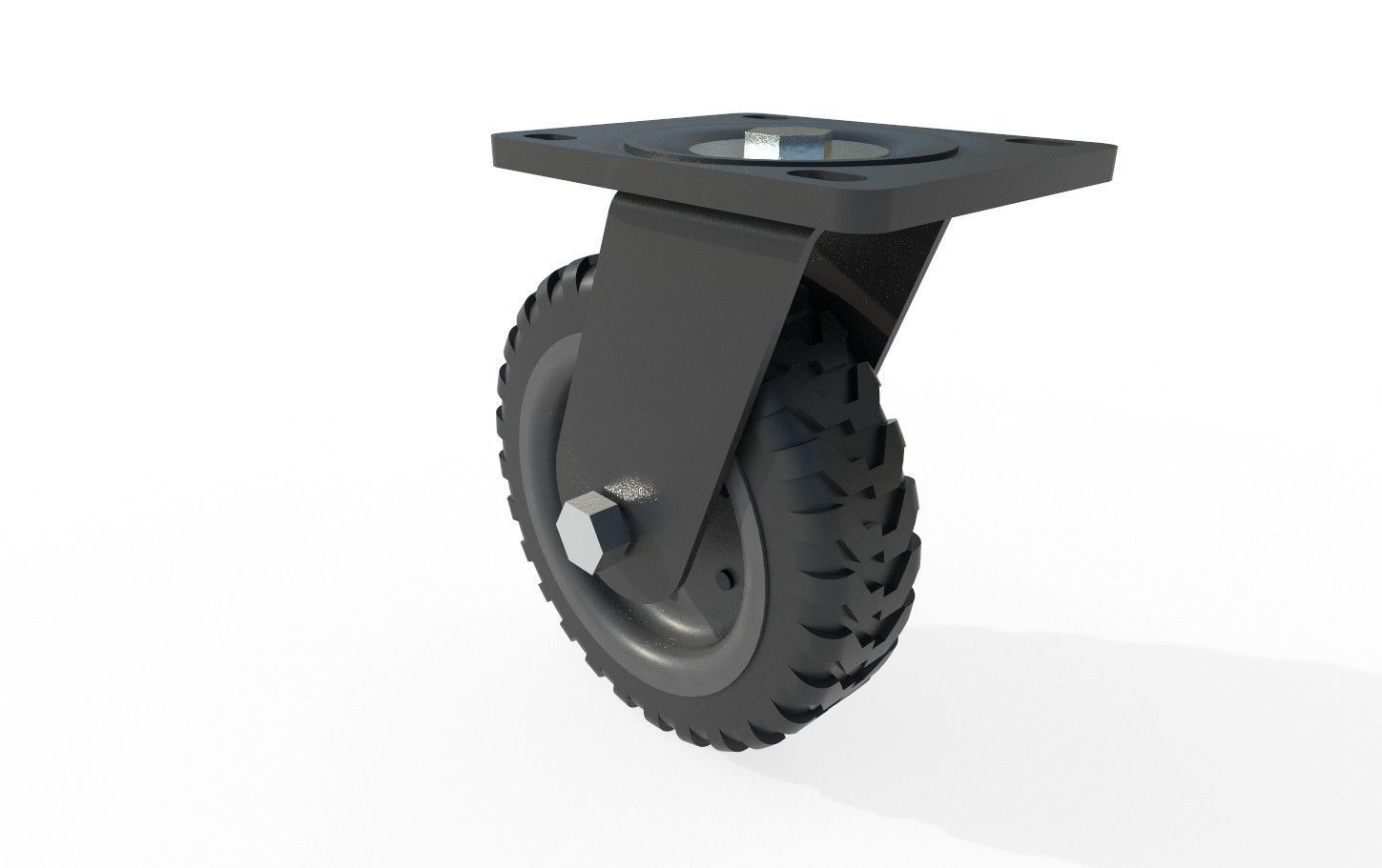 Caster Wheel M4 Low-poly 3D model_3