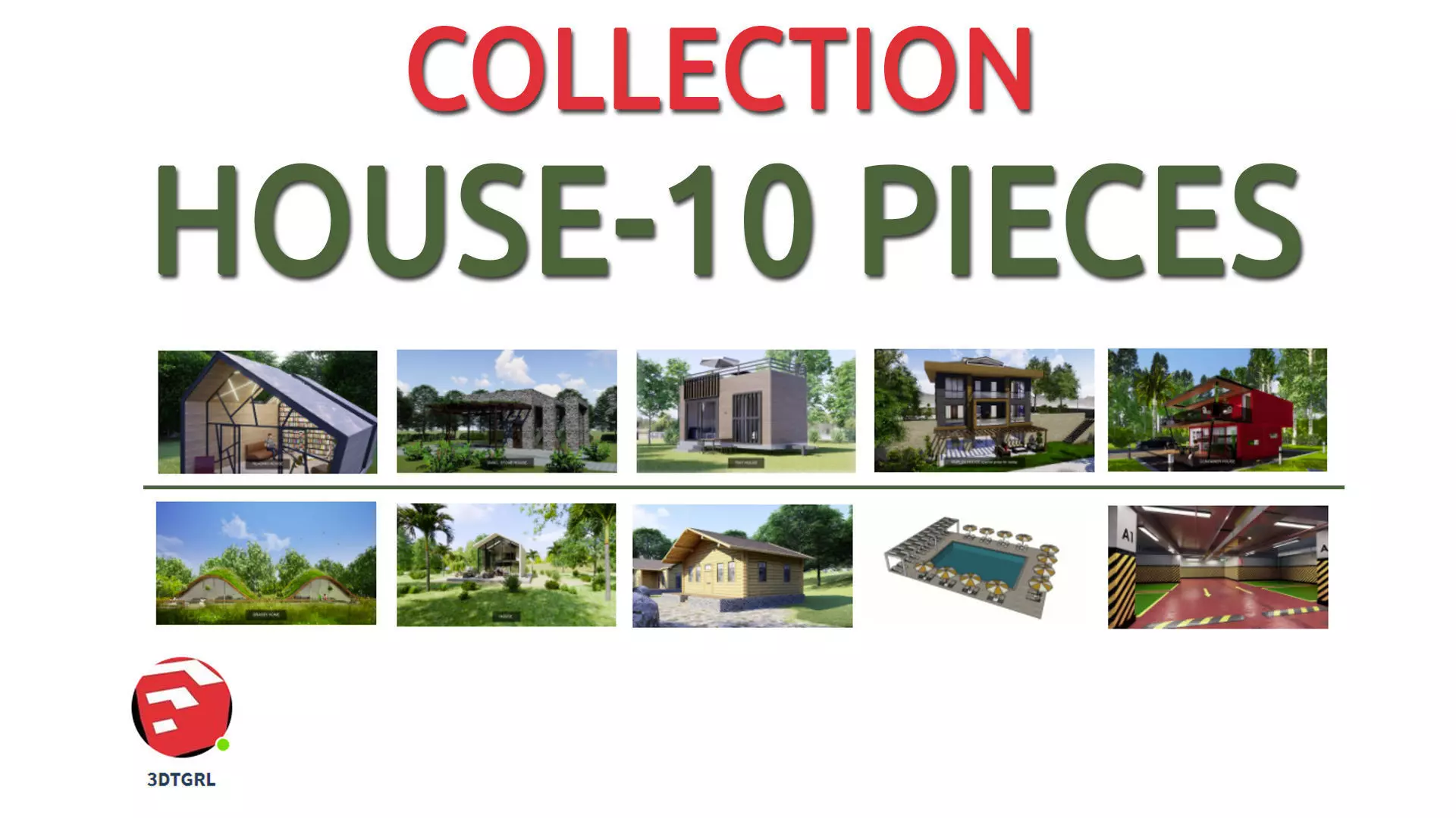 HOUSE MODELS-10 PIECE  3D Model Collection_0