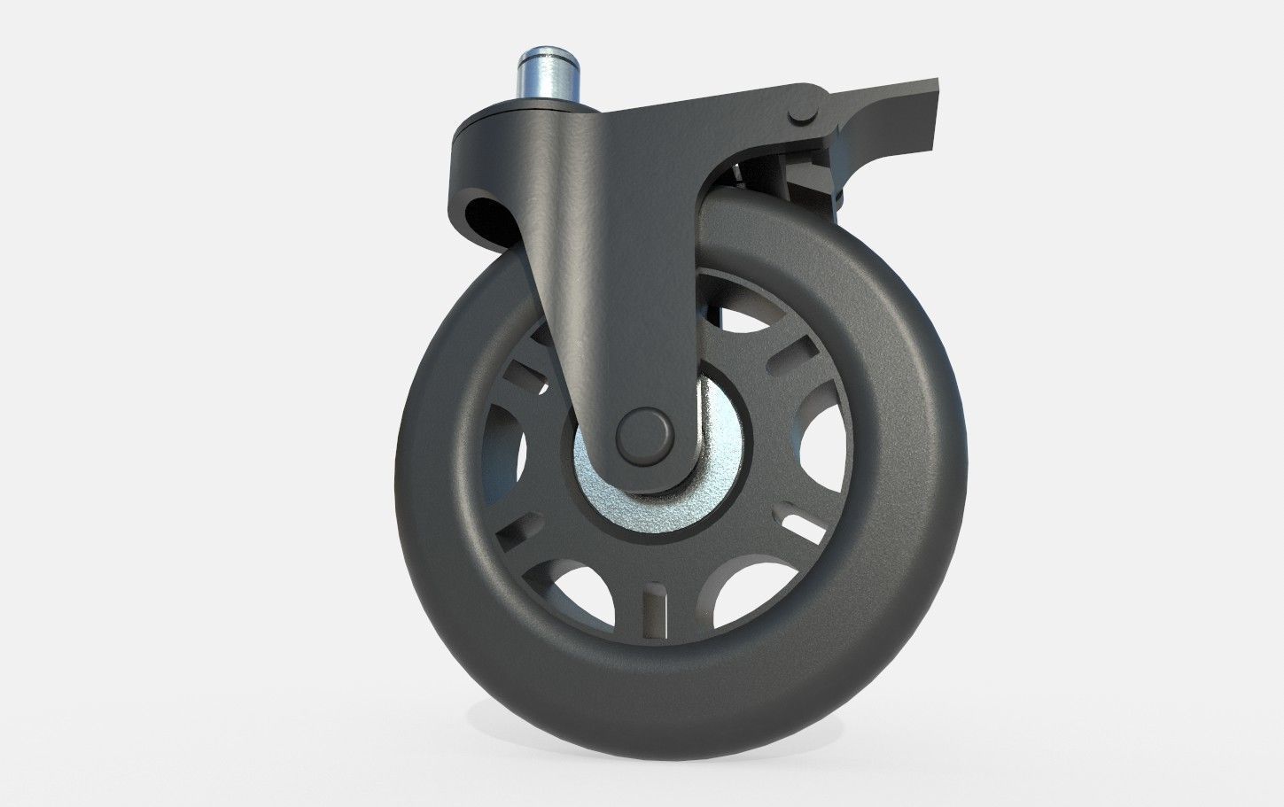 Caster Wheel M7 Low-poly 3D model_13
