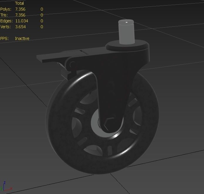 Caster Wheel M7 Low-poly 3D model_23