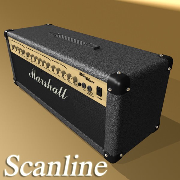 Marshall Amplifier MG Series High Detail 3D model_10