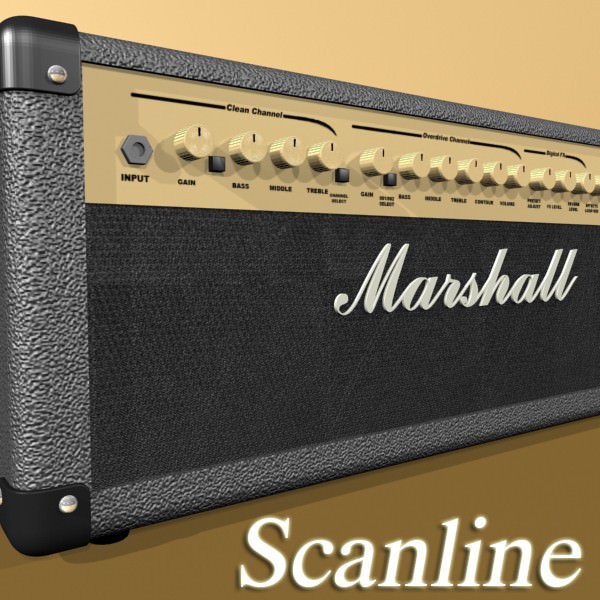 Marshall Amplifier MG Series High Detail 3D model_9
