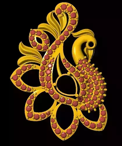 Sidepiece golden peacock