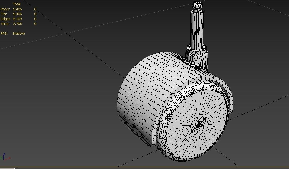 Caster Wheel M8 Low-poly 3D model_18