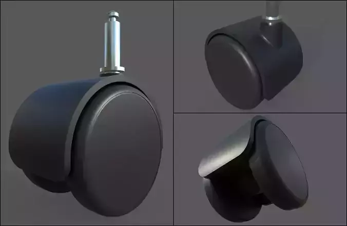 Caster Wheel M8 Low-poly 3D model