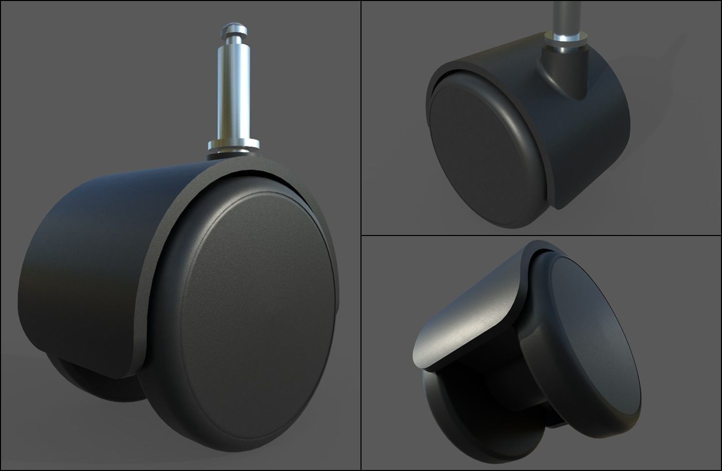 Caster Wheel M8 Low-poly 3D model_37