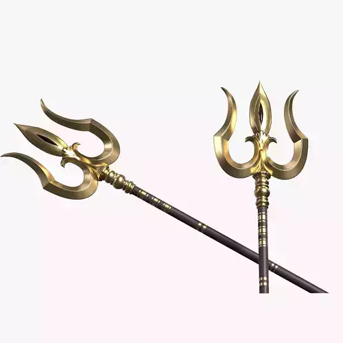 Trishul in gold
