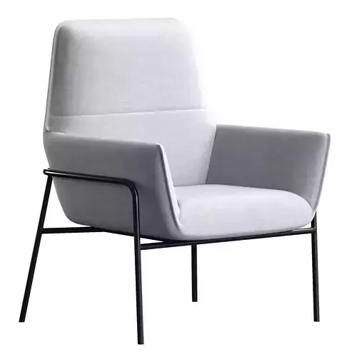 WARRANBROOKE Winston Armchair Grey 3D model