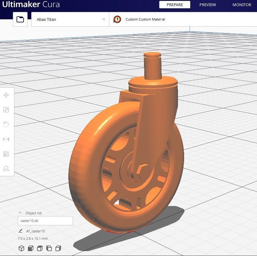 Caster Wheel M10 Low-poly 3D model_2