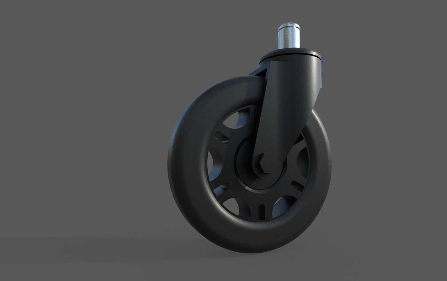 Caster Wheel M10 Low-poly 3D model_3