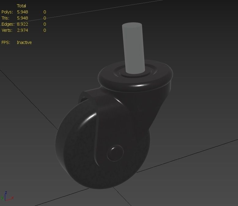 Caster Wheel M13 Low-poly 3D model_23