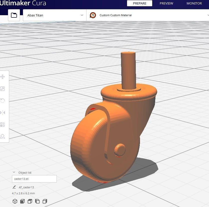 Caster Wheel M13 Low-poly 3D model_1