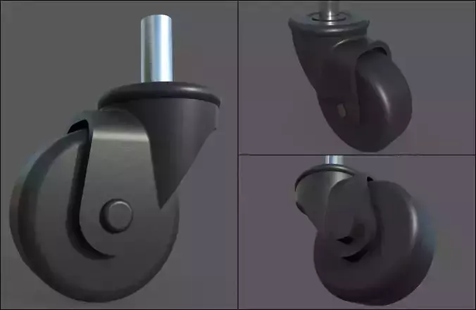 Caster Wheel M13 Low-poly 3D model