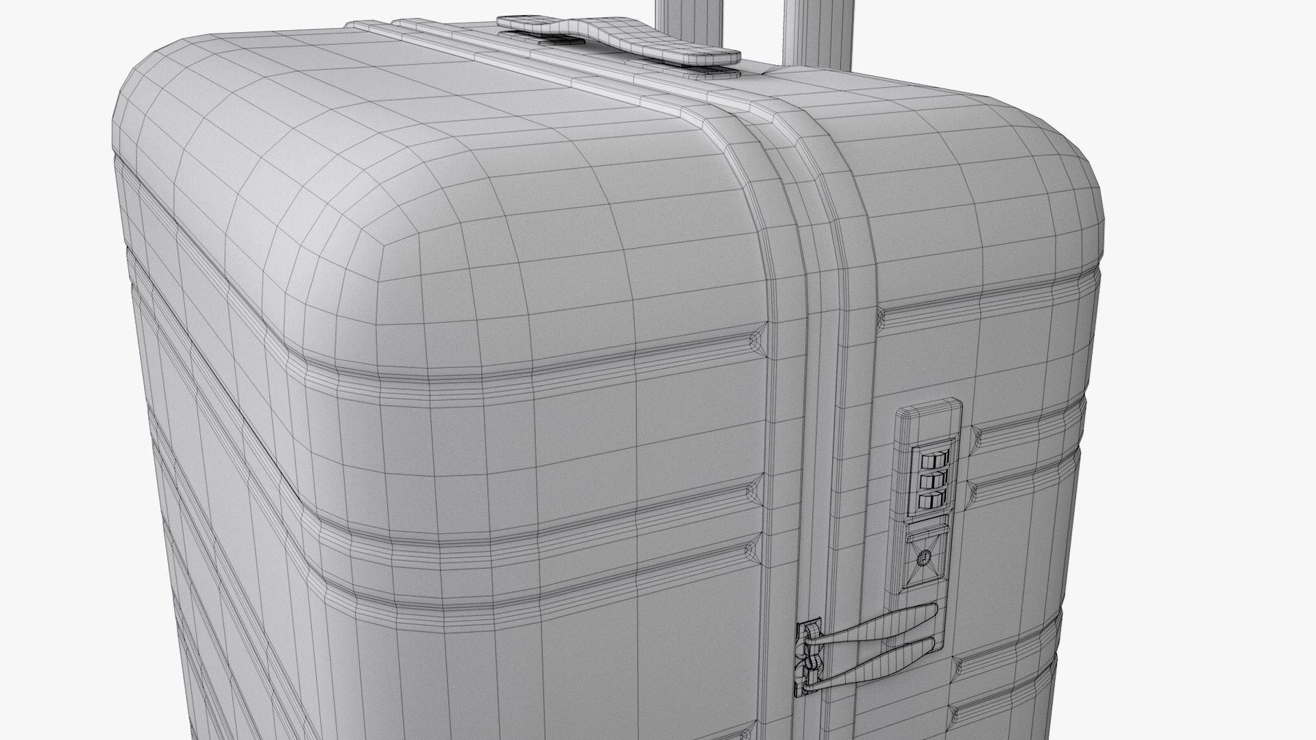 Hardside Luggage Suitcase Set 3D model_15