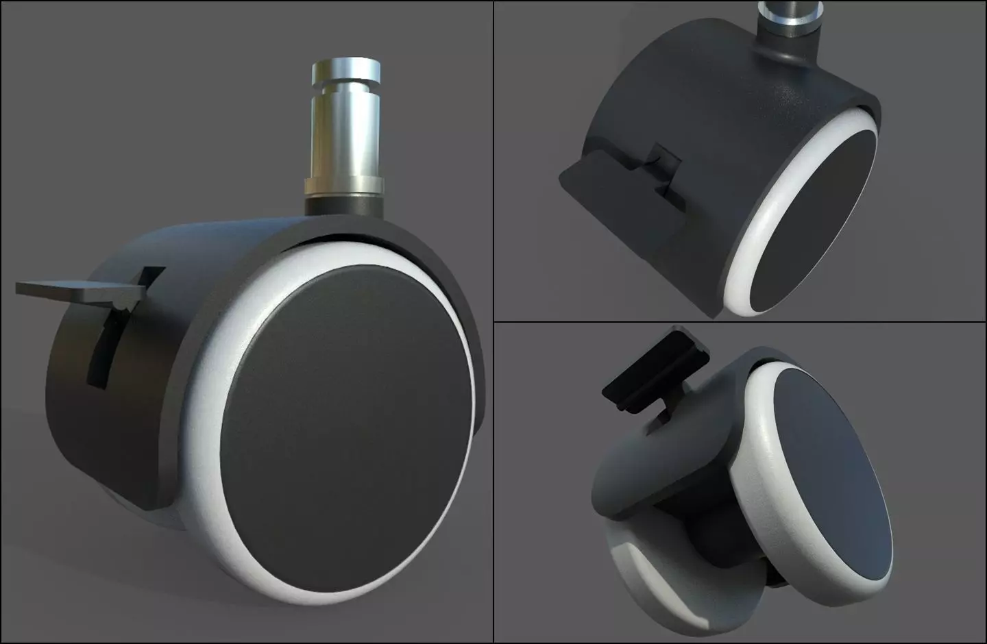 Caster Wheel M15 Low-poly 3D model_0