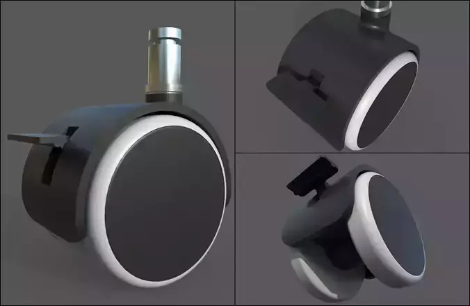 Caster Wheel M15 Low-poly 3D model