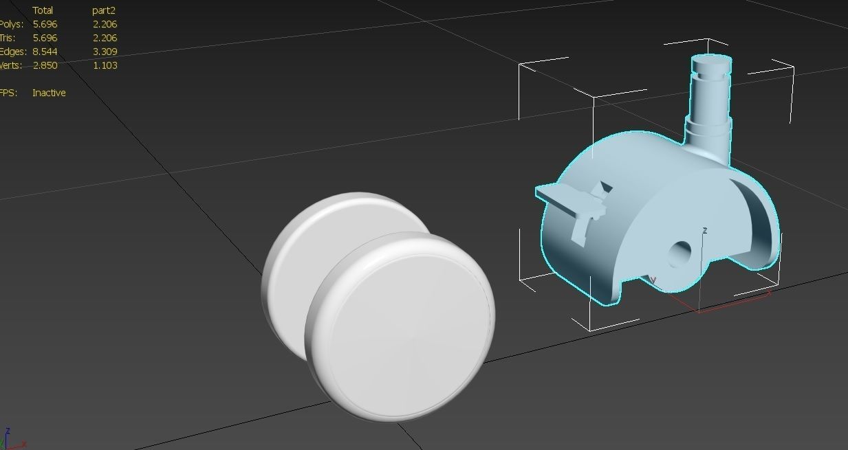 Caster Wheel M15 Low-poly 3D model_25