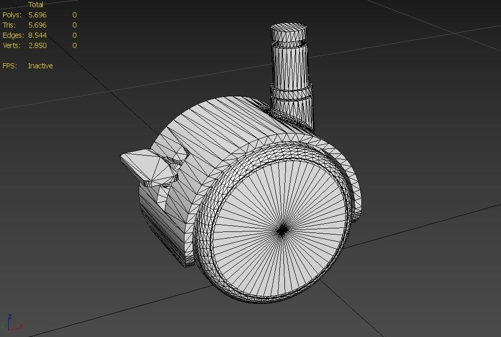 Caster Wheel M15 Low-poly 3D model_32