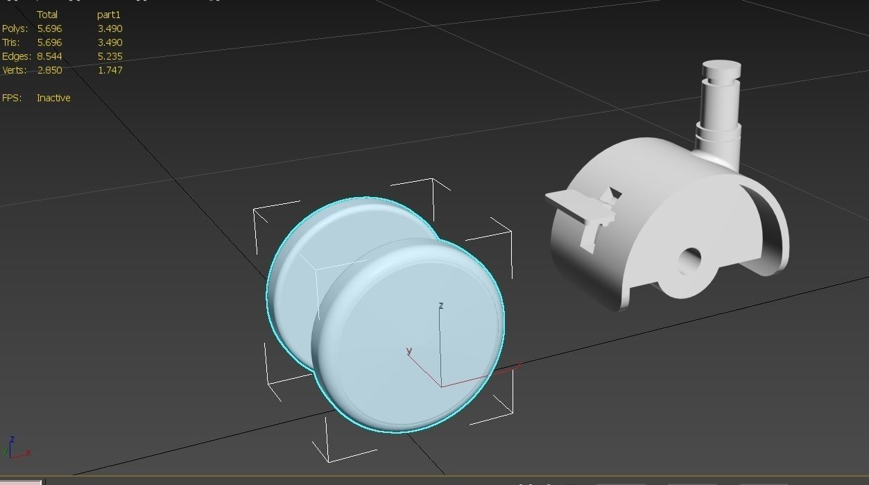 Caster Wheel M15 Low-poly 3D model_21