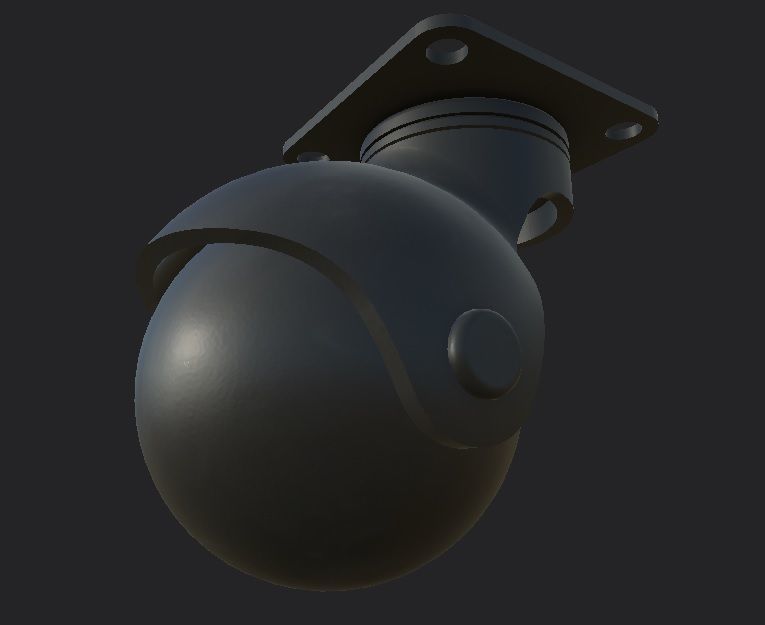 Caster Wheel M16 Low-poly 3D model_24