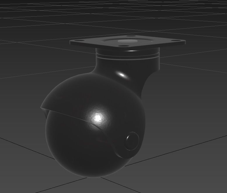 Caster Wheel M16 Low-poly 3D model_28