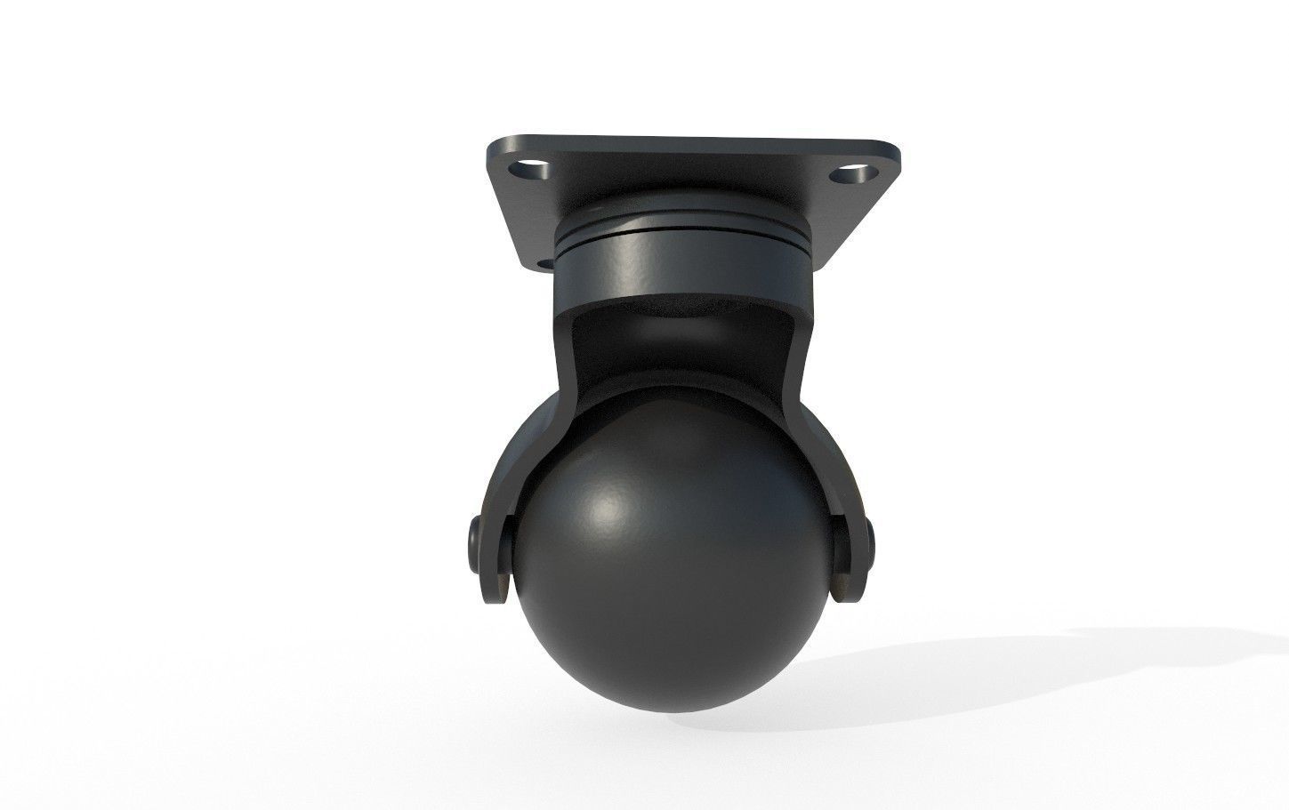 Caster Wheel M16 Low-poly 3D model_6