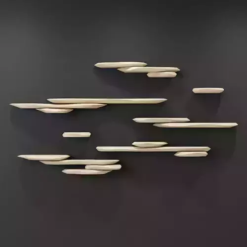 Stefan Bishop Nimbus shelves Low-poly 3D model