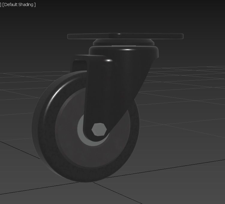 Caster Wheel 17 Low-poly 3D model_21