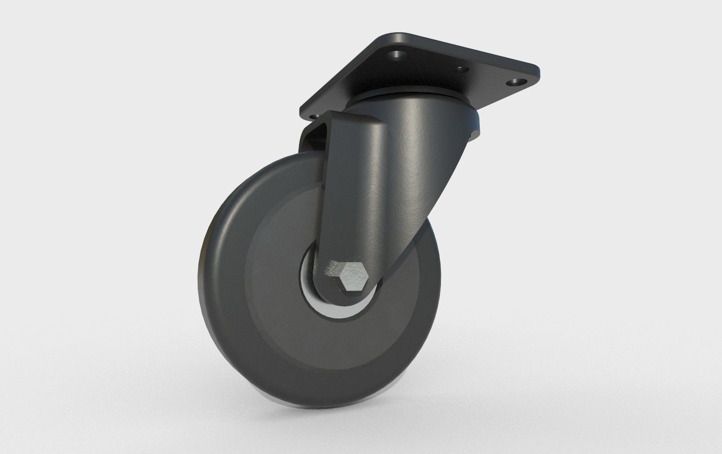 Caster Wheel 17 Low-poly 3D model_36