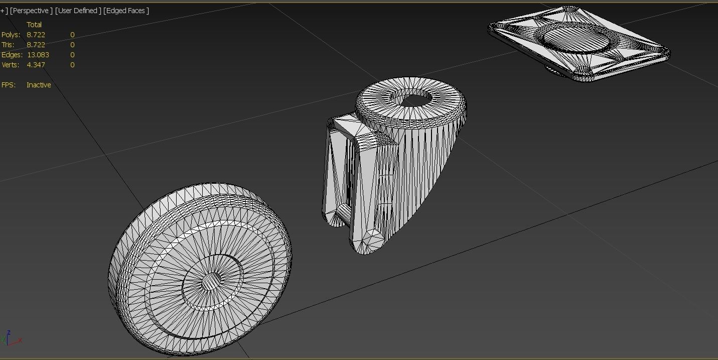 Caster Wheel 17 Low-poly 3D model_18