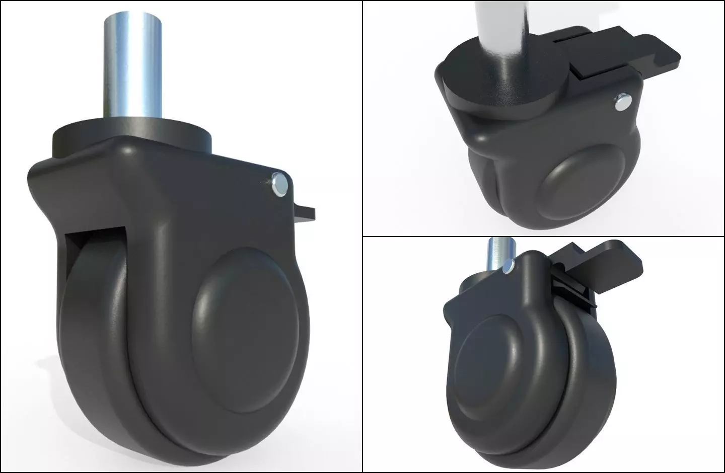 Caster Wheel MA Low-poly 3D model_0