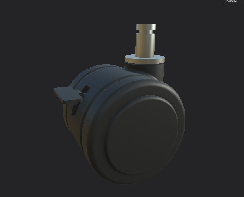 Caster Wheel MB Low-poly 3D model_21