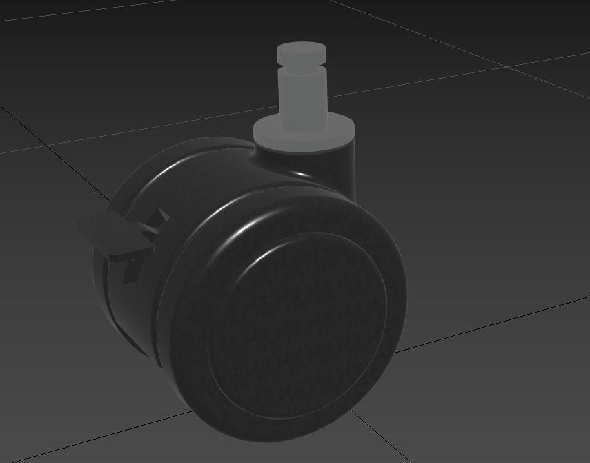 Caster Wheel MB Low-poly 3D model_18