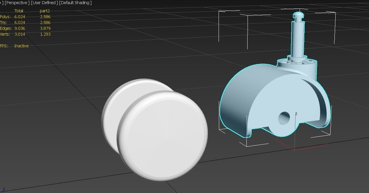 Caster Wheel MC Low-poly 3D model_31