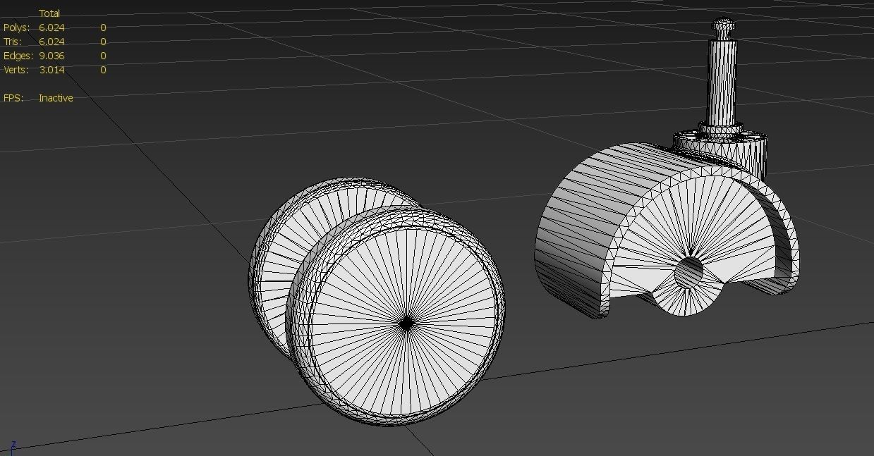 Caster Wheel MC Low-poly 3D model_16