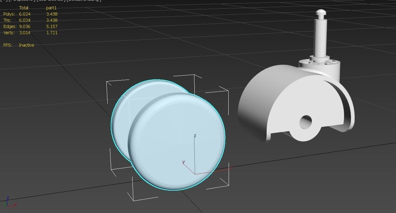 Caster Wheel MC Low-poly 3D model_14