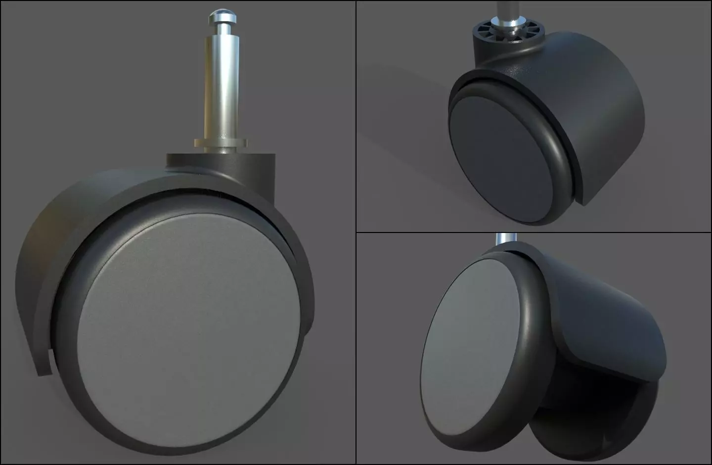 Caster Wheel MC Low-poly 3D model_0