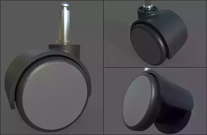Caster Wheel MC Low-poly 3D model
