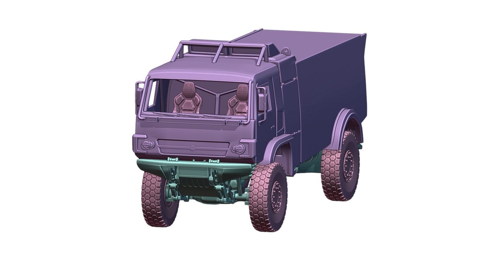 Kamaz 43509 Dakar Rally print 3D print model_1