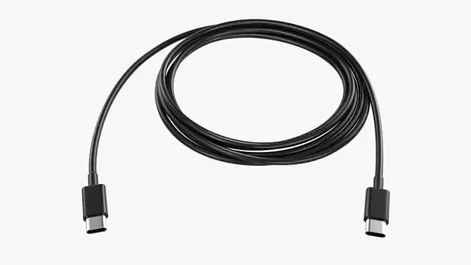 USB C cable double sided black