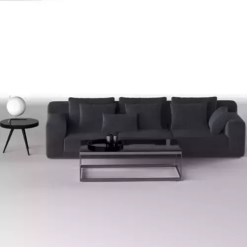 sofa 3 people and table 