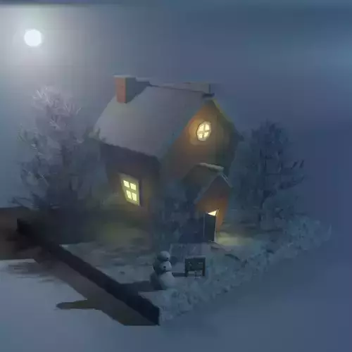 Winter House 3D model
