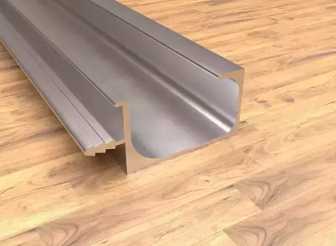 Kitchen Drawer Aluminum Handle  Low-poly 3D model