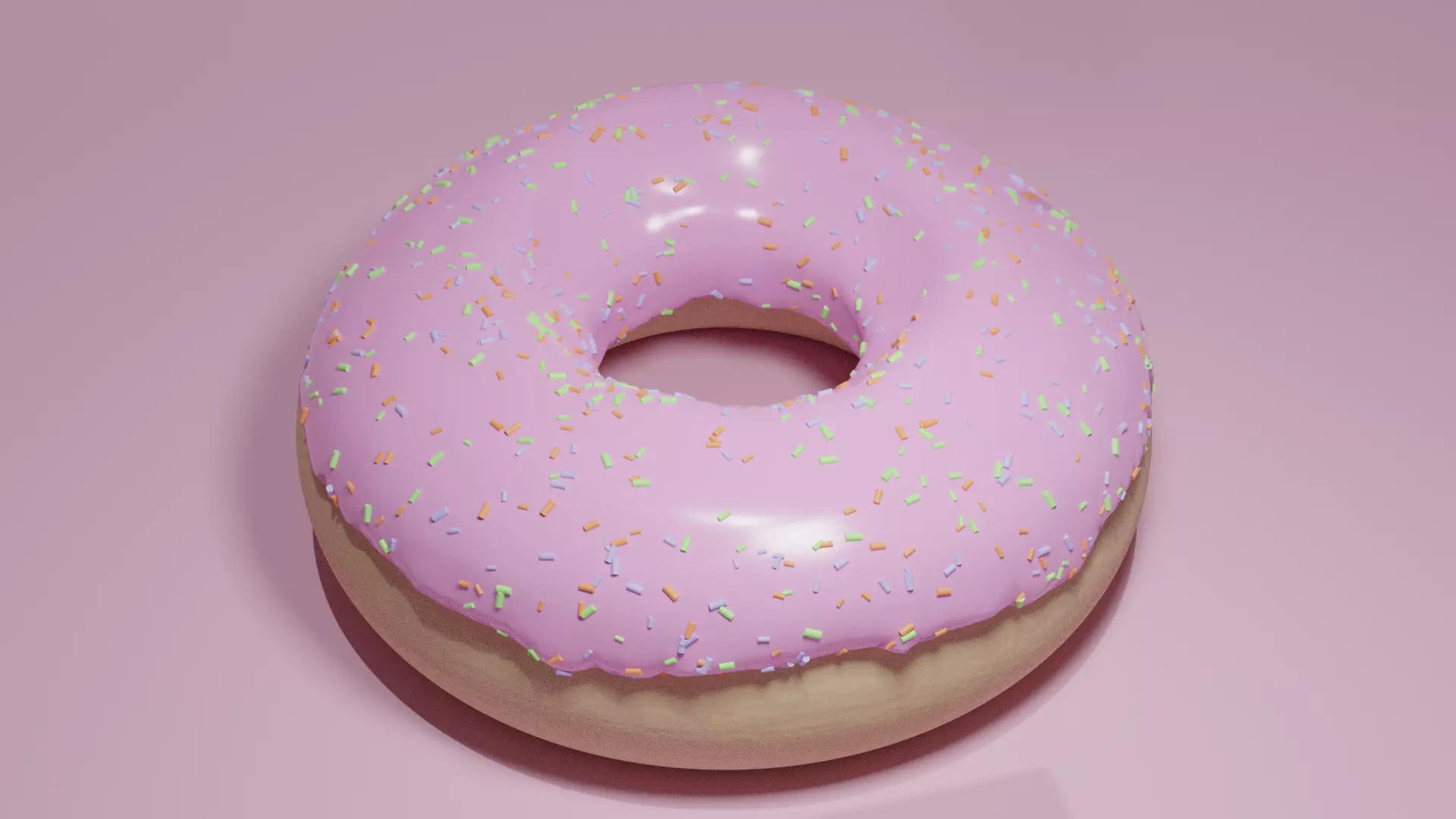 Donut model 3d blender  Free low-poly 3D model_0