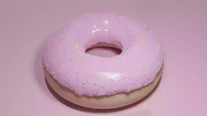 Donut model 3d blender  Free low-poly 3D model