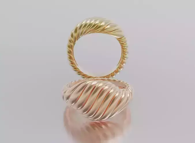 woman ring 3D print model