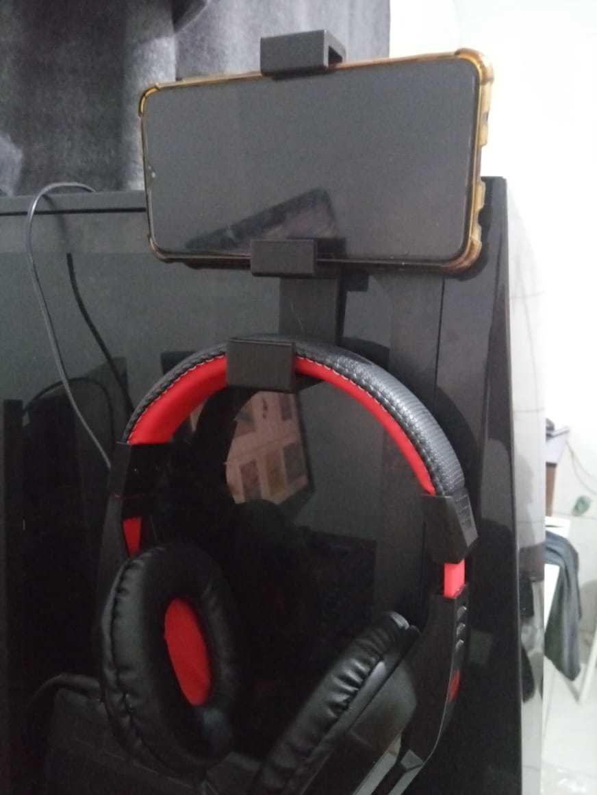 MultiStand Phone-Headsets 3D print model_3